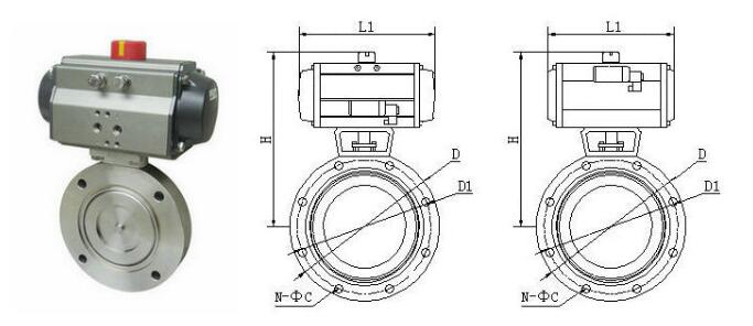 氣動(dòng)真空蝶閥與結(jié)構(gòu)圖